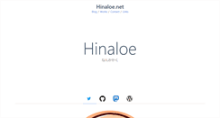 Desktop Screenshot of hinaloe.net